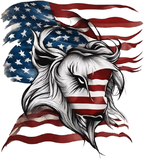 American Flag Lion
