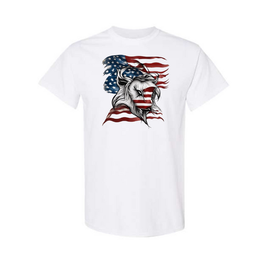 American Flag Lion Tee